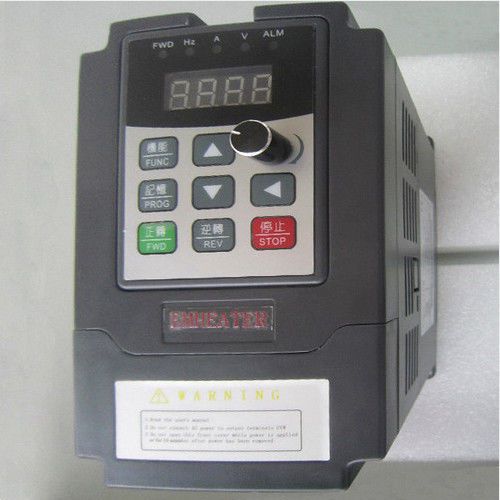 New 1.5kw frequency drive inverter converter vfd 220v~240v 2hp 7.5a for sale