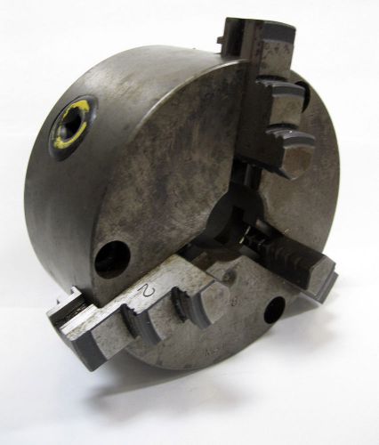 5&#034; diameter 3-jaw chuck for manual lathe - 1 1/4 &#034; hole for sale