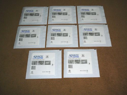 LOT OF 8 AQUACEL EXTRA HYDROFIBER Sterile Dressing 6&#034; x 6&#034;  Exp 12-2018