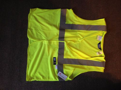 ANSI II Safety Vest Bright Yellow Reflective High Visability Walls Work Wear L