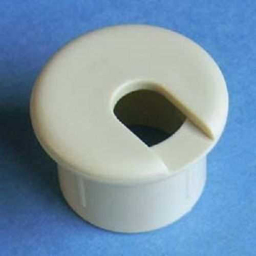 *NEW*  1&#034; PLASTIC ROUND DESK GROMMET - WHITE -  #MOI-1041