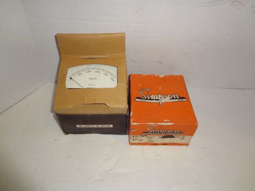 Simpson Model 29 Direct Current Volt Meter 0 to 5000 NOS