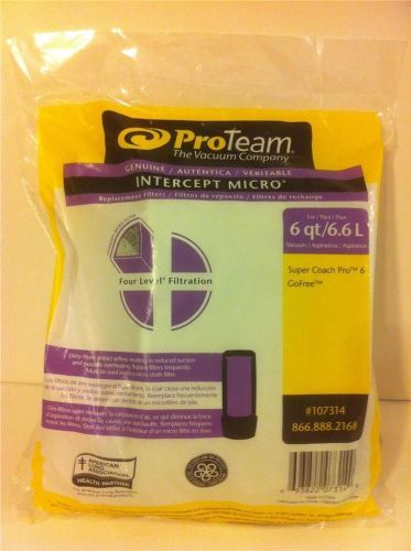 Proteam intercept micro bags vacuum 107314 10/pkg super coach pro 6 backpack for sale