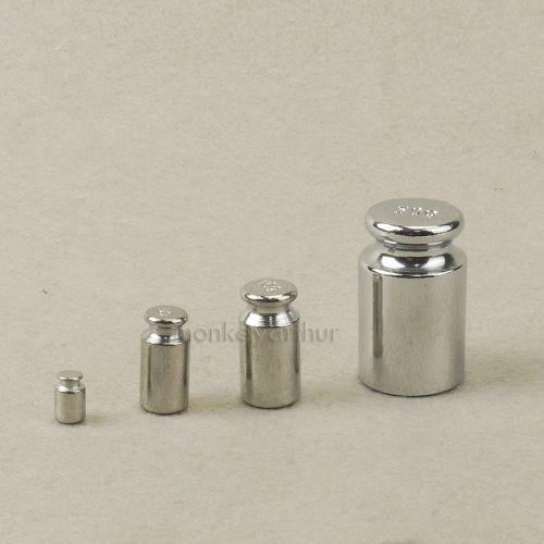 4 PCS 1g 5g 10g 50g Grams Precision Chrome Calibration Scale Weight Set Kit