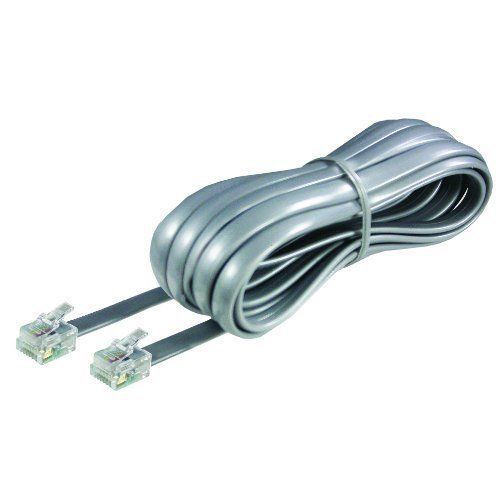 Softalk phone line cord 15-feet silver landline telephone accessory (46615) for sale