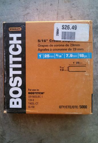 1&#034; BOSTITCH SL50351G staples 5/16&#034; crown 5000ct