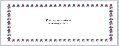 30 Personalized Return Address Labels US Flag Buy 3 get 1 free (bo608)