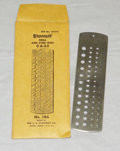 STARRETT NO. 186 DRILL &amp; WIRE GAUGE