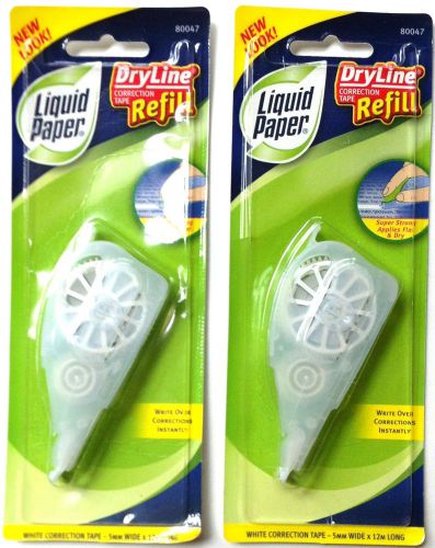 New 2 Liquid Paper Dry Line Correction Tape Refill