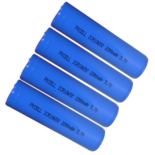 4 x 18650 3.7V Battery Rechargeable Li-ion Unprotected 2200mAh for Vape Box Mod