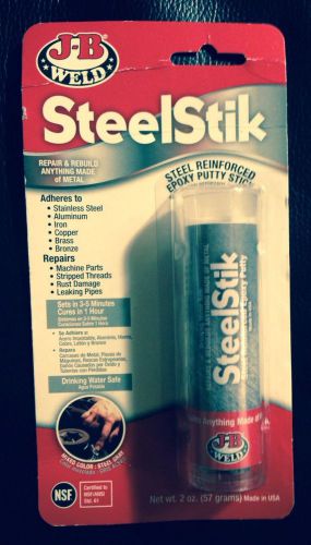 NEW JB WELD 8267-S EPOXY STEELSTIK STICK STEEL REINFORCED REPAIR PUTTY ADHESIVE