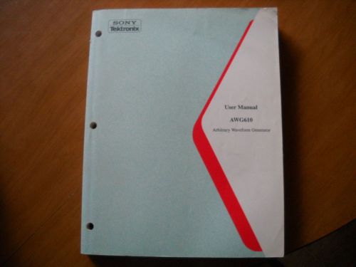 Sony Tektronix AWG610 arbitary waveform generator user and programmer manuals