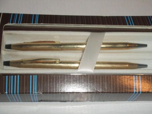 CROSS 450105S Classic Century PEN &amp; PENCIL SET 10 Karat Gold Filled/Rolled NEW