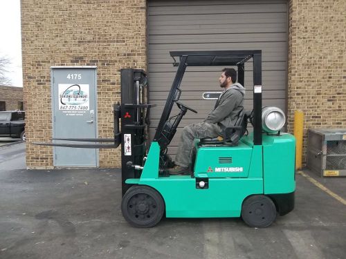 FORKLIFT (18126) FORKLIFT MITSUBISHI FGC25, 5000LBS CAP. CUSHION TIRES