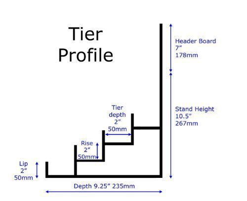 Stand-Store 18-Inch 4 Tier Cardboard Greeting Card Display Stand - White