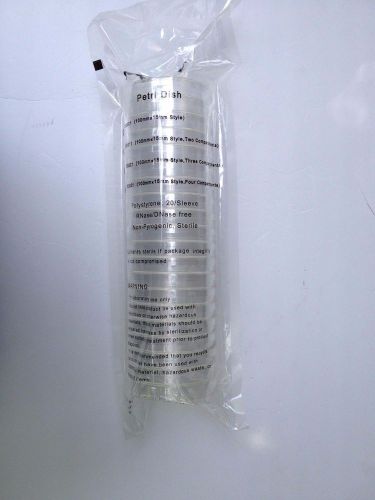 20 New Scientific Petri Dishes, Semi-Stackable, Sterile, 100x15 mm, 20/1 Bag