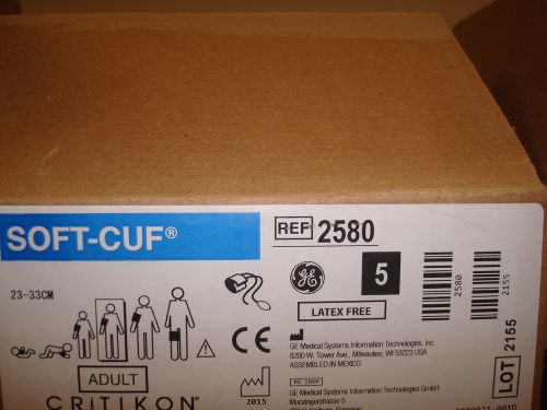 5 Critikon Soft-Cuf Blood Pressure Cuffs Adult Sized 2580