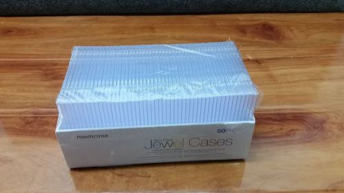 MEMOREX SLIM CLEAR JEWEL CASES-50 PACK -NEW