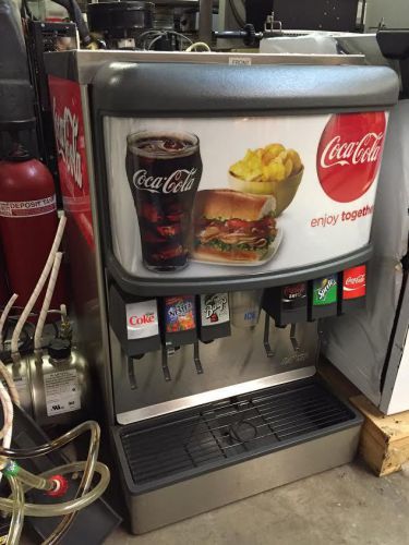 Lancer 4500 Coke Fountain Countertop 6 Head with Ice Dispenser Stainless Steel