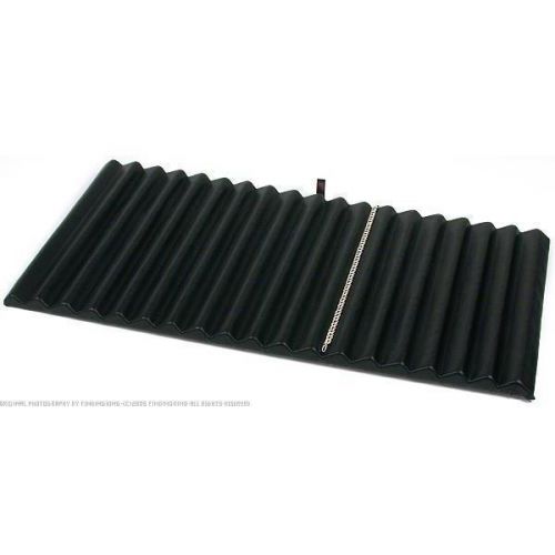 18 Slot Bracelet Tray Black Faux Leather Display