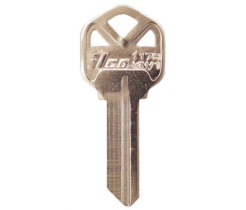 KABA ILCO 1176-KW1 Key Blank, Brass, Type KW1, PK 10