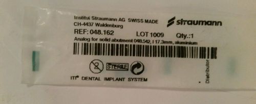 STRAUMANN DENTAL IMPLANT ANALOG FOR SOLID ABUTMENT 048.542, I 17.3MM, ALUMINIUM