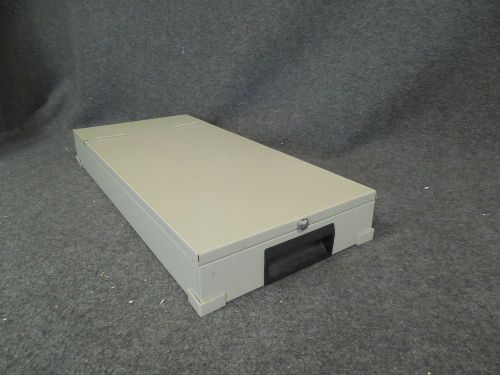 Safe Deposit Metal Cash Drawer Box Tray Hinged