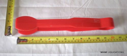 Lot of 12 cambro tg120 serving tong 12&#034; flat grip plastic red commercial poly for sale
