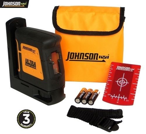 Johnson 40-6625 - hi-powered cross-line self-leveling laser level for sale