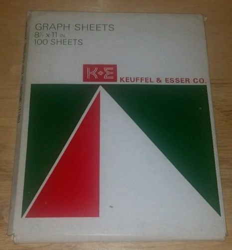 Keuffel &amp; Esser Graph Sheets Tracing Paper 8.5x11 #46 7002 70 sheets logarithmic