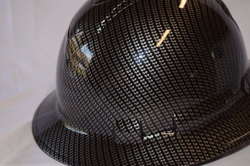 Pyramex Ridgeline Wide Brim HardHat custom Black/Silver Carbon Fiber Gloss #63