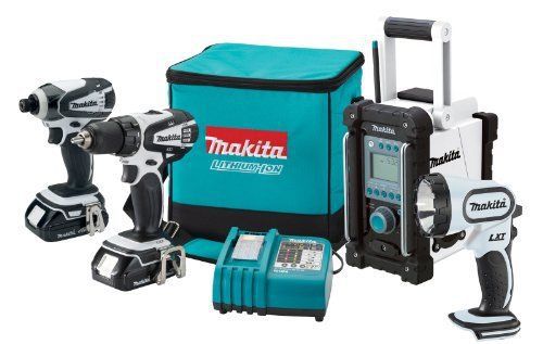 Makita 4 Tool Combo Kit 18V Driver Drill Impact Driver Flashlight Cordless