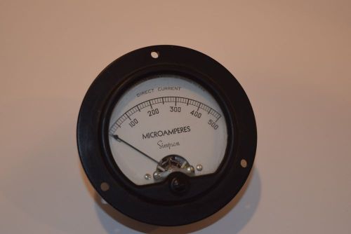 Vintage Simpson 0-500 Microamperes Meter - EX