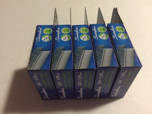 Swingline 3/4&#034; Heavy Duty Staples 5 x 1000 Qty per Box