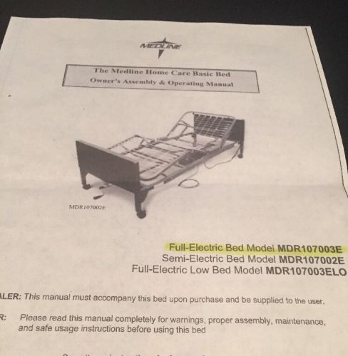 The Medline Home Care Basic Bed