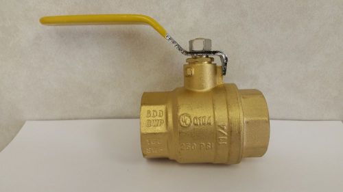 New 1 1/4&#034; Inch NPT Full Port Brass Threaded Ball Valve 600WOG 250PSI Fast