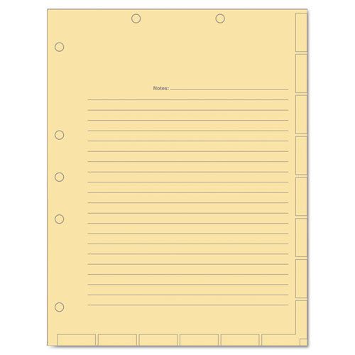 Medical Chart Index Divider Sheets, 8-1/2 x 11, Manila, 400/Box