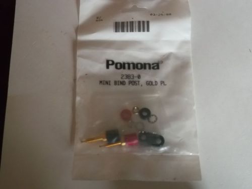 2383-0 POMONA MINI BINDING POST GOLD PLATED  QTY 1  2 POS ST NEW