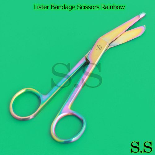 LISTER BANDAGE SCISSORS 7.5&#034; MULTI COLOR RAINBOW COLOR SURGICAL INSTRUMENTS