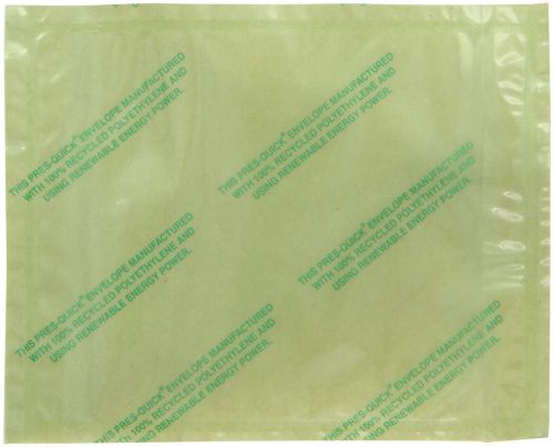 Aviditi PQGREEN11 Poly Environmental Envelope Legend &#034;Clear Face&#034; 4-1/2&#034; Leng...