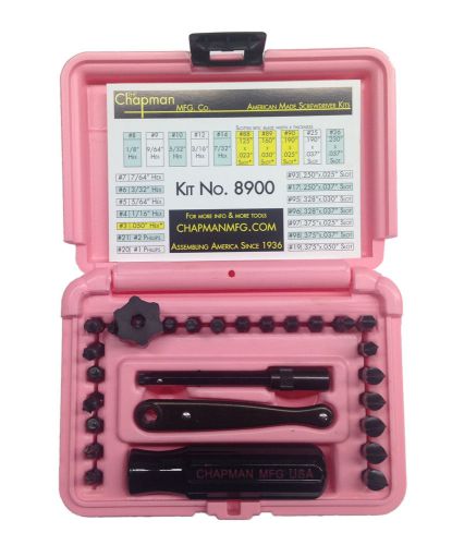 Chapman 8900 PINK Screwdriver Set Std. Kit + SLOTTED MADE IN USA