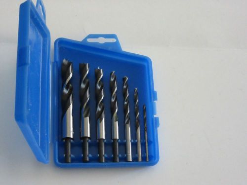 Mint Condition Unbranded 7 Piece Brad Point Drill Bit Set Plastic Storage Case