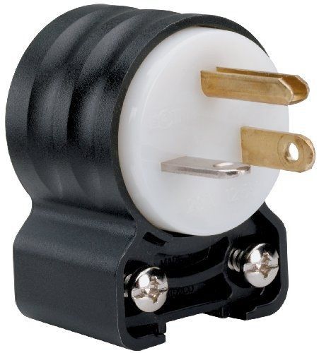 Pass &amp; Seymour PS5366SSANCCV4 Straight Blade Angled Plug Three Wire 20-Amp