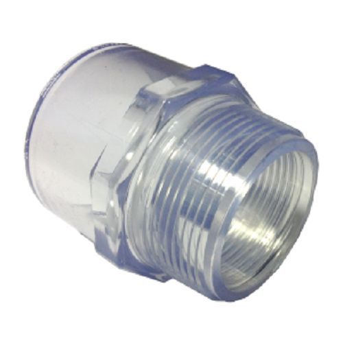 1&#034; PVC SCH 80 CLEAR MALE ADAPTER