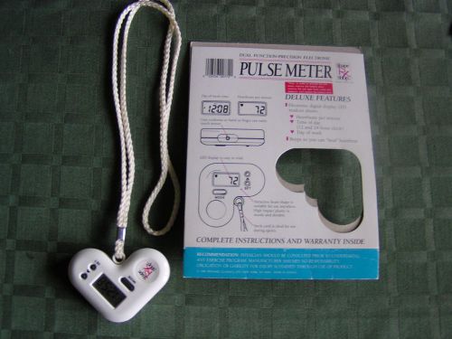 Pulse Heartbeat Monitor On Neck Cord Hear &amp; See (LED) Beats Per Minute - NEW