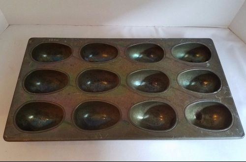 Vintage Antique Ekco Glaco Egg Shaped Bread Loaf Baking Pan Commercial Bakery