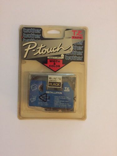 Brother P-touch TZ344 3/4&#034; 18mm Black Laminated Tape Sealed