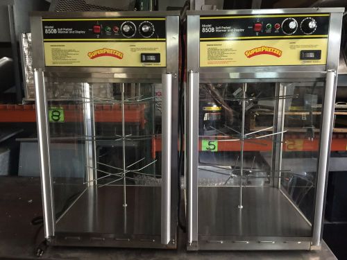 Lot of 2 Used Super Pretzel 850C Tabletop Merchandiser Warmer Display