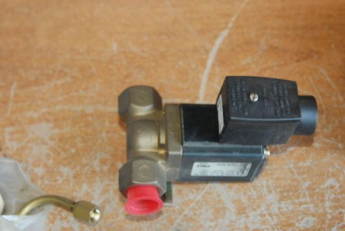 Burkert, 0256-A-7/16, FPM BR, NPT1/2 PMAX 7PSI, 120V, 60Hz, 12W, Brass Valve NEW