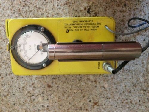 Victoreen CDV700 6A Geiger Counter headset, probe, working Civil Defense